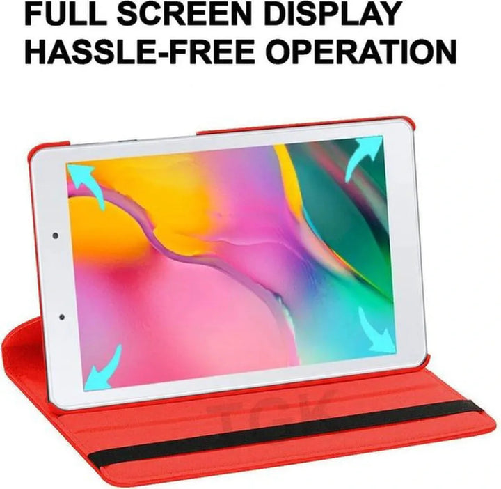 Samsung Galaxy Tab A 8.0 2019 T290 Hoesjes – 360° draaibaar – Standfunctie – Rood-Tablethoesjes-Ilumina Benelux