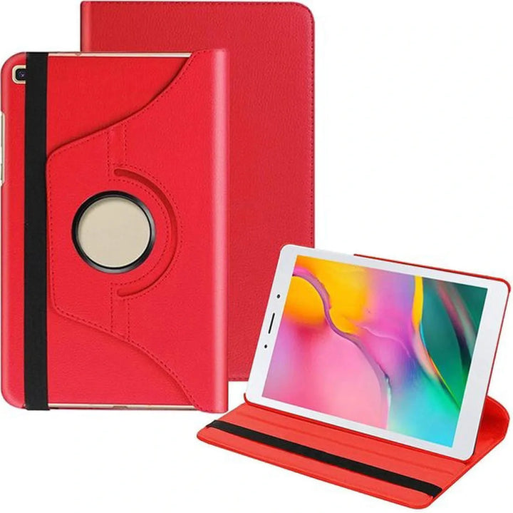 Samsung Galaxy Tab A 8.0 2019 T290 Hoesjes – 360° draaibaar – Standfunctie – Rood-Tablethoesjes-Ilumina Benelux