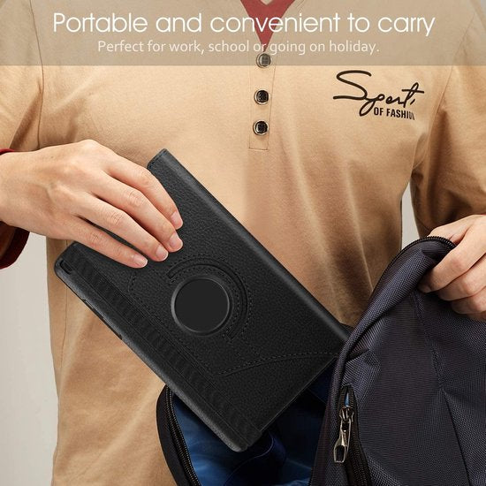 Samsung Galaxy Tab A 8.0 (2019) T290/T295 Hoesjes – 360° draaibaar – Multi-stand – Zwart-Tablethoesjes-Ilumina Benelux