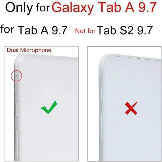 Samsung Galaxy Tab A 9.7 T550 – Multi Stand Case Hoesjes – 360° draaibaar – Roségoud-Tablethoesjes-Ilumina Benelux