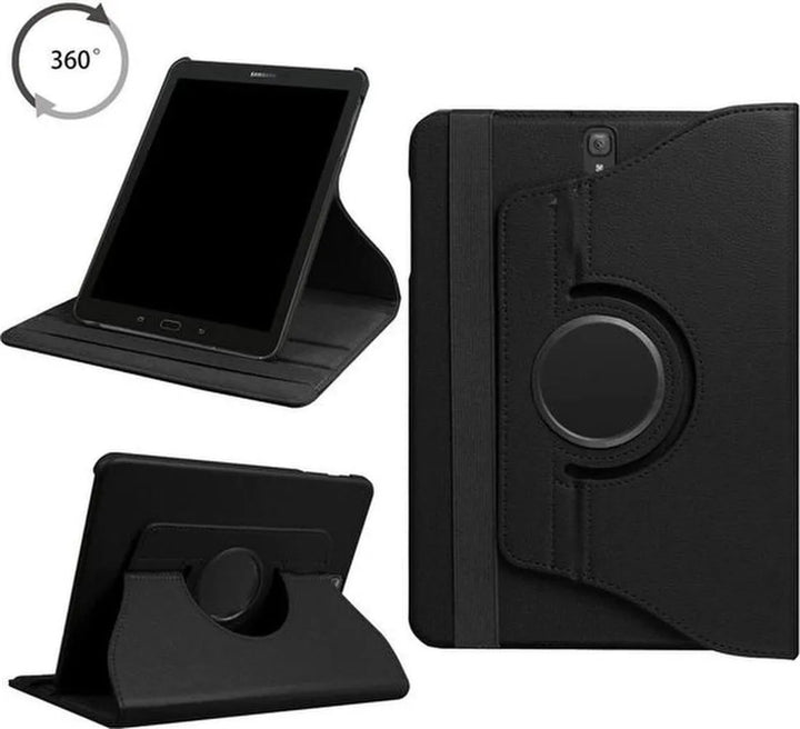 Samsung Galaxy Tab A 9.7 T550/T555 (2016) Hoesjes – 360° draaibaar – Multi-stand – Zwart-Tablethoesjes-Ilumina Benelux