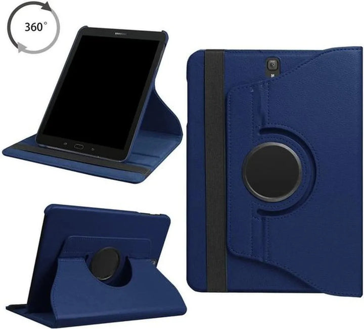Samsung Galaxy Tab A 9.7 T550/T555 Hoesjes – 360° draaibaar – Multi-stand – Donkerblauw-Tablethoesjes-Ilumina Benelux