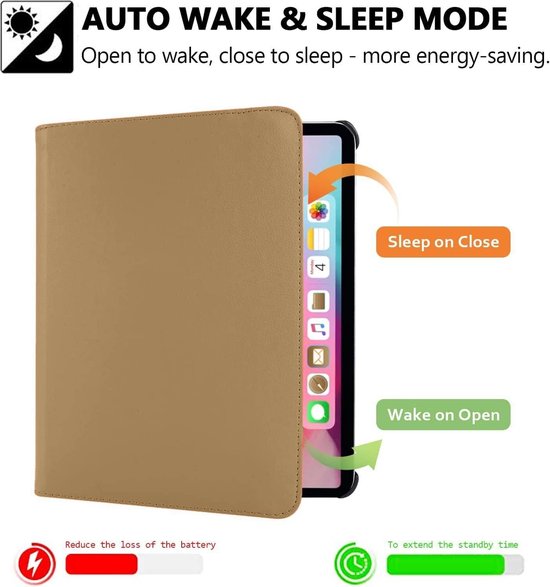 Samsung Galaxy Tab A7 10.4 (2020) Hoesjes – 360° draaibaar – Multi-stand – Goud-Tablethoesjes-Ilumina Benelux