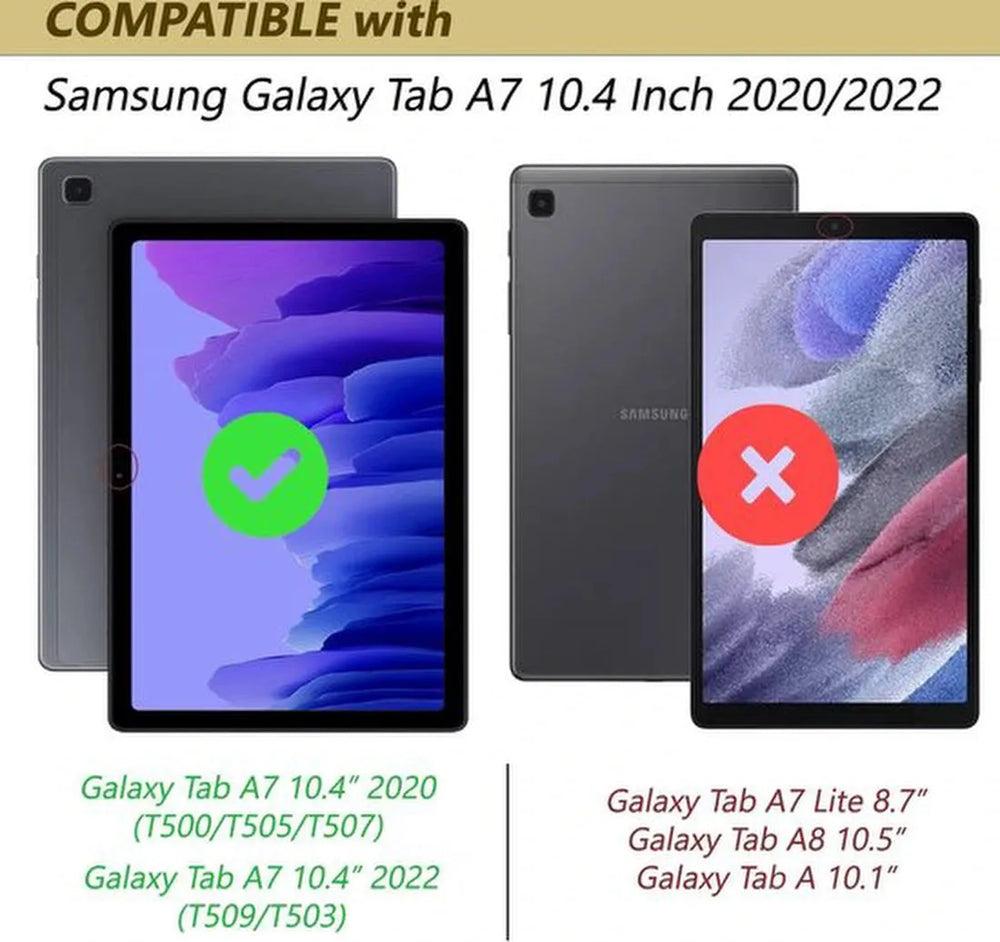 Samsung Galaxy Tab A7 10.4 (2020) Hoesjes – 360° draaibaar – Multi-stand – Goud-Tablethoesjes-Ilumina Benelux