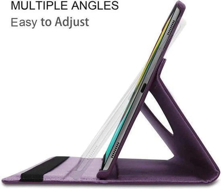 Samsung Galaxy Tab A7 10.4 (2020) Hoesjes – 360° draaibaar multi-stand – 2x screenprotector + stylus – Paars-Tablethoesjes-Ilumina Benelux
