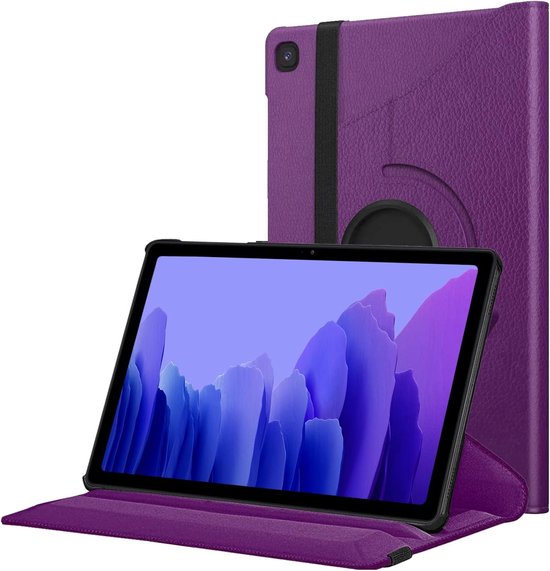 Samsung Galaxy Tab A7 10.4 (2020) SM-T500/T505/T507 Hoesjes – 360° draaibaar – Standfunctie – Paars-Tablethoesjes-Ilumina Benelux