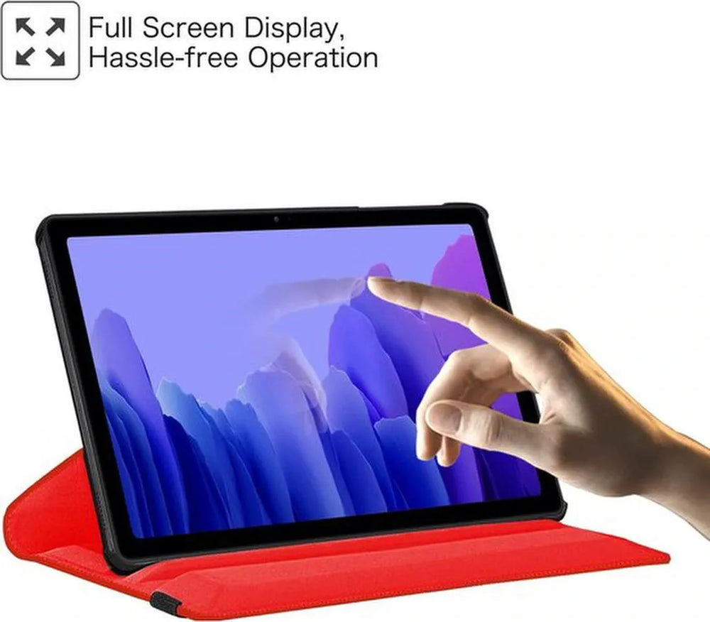 Samsung Galaxy Tab A7 10.4 (2020) SM-T500/T505/T507 Hoesjes – 360° draaibaar – Standfunctie – Rood-Tablethoesjes-Ilumina Benelux