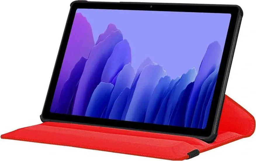 Samsung Galaxy Tab A7 10.4 (2020) SM-T500/T505/T507 Hoesjes – 360° draaibaar – Standfunctie – Rood-Tablethoesjes-Ilumina Benelux