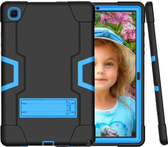 Samsung Galaxy Tab A7 10.4 2020 (SM-T500/T505/T507) Hoesjes – Schokbestendig – Standfunctie – Blauw/Zwart-Tablethoesjes-Ilumina Benelux