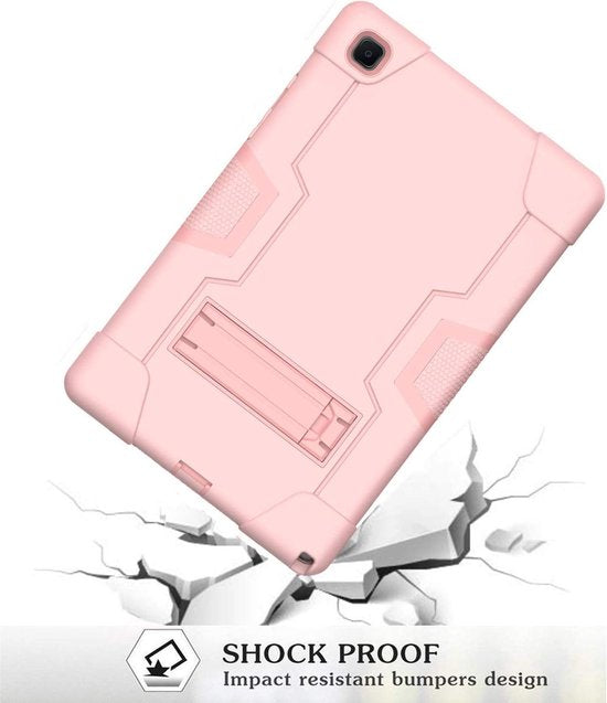 Samsung Galaxy Tab A7 10.4 2020 (SM-T500/T505/T507) Hoesjes – Schokbestendig – Standfunctie – Zwart/Roze-Tablethoesjes-Ilumina Benelux