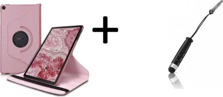 Samsung Galaxy Tab A7 10.4 (2020) T500/T505 Hoesjes – 360° draaibaar – Standfunctie – Met stylus – Rosé goud-Tablethoesjes-Ilumina Benelux