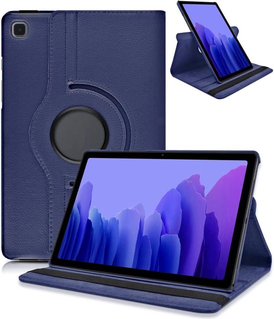 Samsung Galaxy Tab A7 10.4 (2020) T500/T505/T507 Hoesjes – 360° draaibaar – Standfunctie – Donkerblauw-Tablethoesjes-Ilumina Benelux