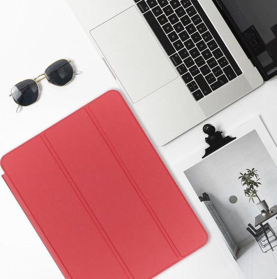 Samsung Galaxy Tab A7 10.4 (2020) – Tri-Fold Smart Cover – Multi-Stand – Rood-Tablethoesjes-Ilumina Benelux