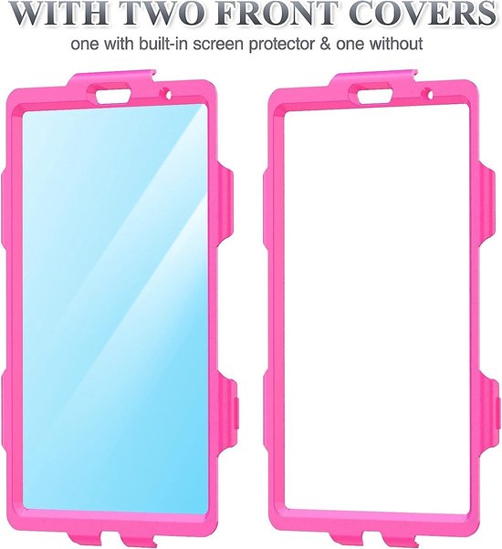 Samsung Galaxy Tab A7 10.4 (2020/2022) SM-T500/T505/T507 Hoesjes – Schokbestendig – Screenprotector – Roze/Zwart-Tablethoesjes-Ilumina Benelux
