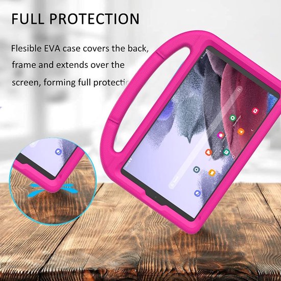Samsung Galaxy Tab A7 Lite 8.7 (2021) – Kindvriendelijk Hoesjes – Schokbestendig – Handvat/stand – Roze-Tablethoesjes-Ilumina Benelux
