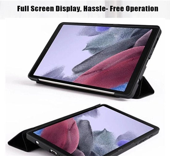 Samsung Galaxy Tab A7 Lite 8.7 2021 – Tri-Fold Cover – Ultraslank – Roségoud-Tablethoesjes-Ilumina Benelux