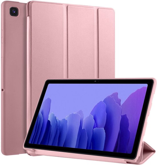 Samsung Galaxy Tab A7 Lite 8.7 2021 – Tri-Fold Cover – Ultraslank – Roségoud-Tablethoesjes-Ilumina Benelux