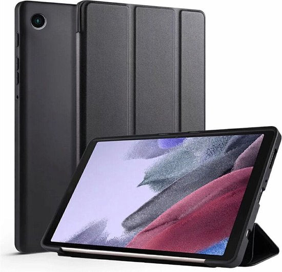 Samsung Galaxy Tab A7 Lite 8.7 (2021) – Tri-Fold Cover – Ultraslank – Zwart-Tablethoesjes-Ilumina Benelux