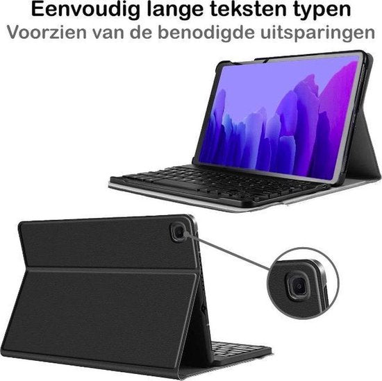 Samsung Galaxy Tab A7 Lite 8.7 – Bluetooth Toetsenbord – Magnetisch Afneembaar – Blauw-Tablethoesjes-Ilumina Benelux