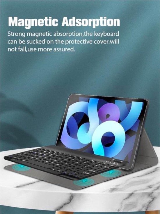 Samsung Galaxy Tab A7 Lite 8.7 – Bluetooth Toetsenbord – Magnetisch Afneembaar – Goud-Tablethoesjes-Ilumina Benelux