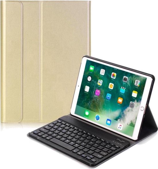 Samsung Galaxy Tab A7 Lite 8.7 – Bluetooth Toetsenbord – Magnetisch Afneembaar – Goud-Tablethoesjes-Ilumina Benelux