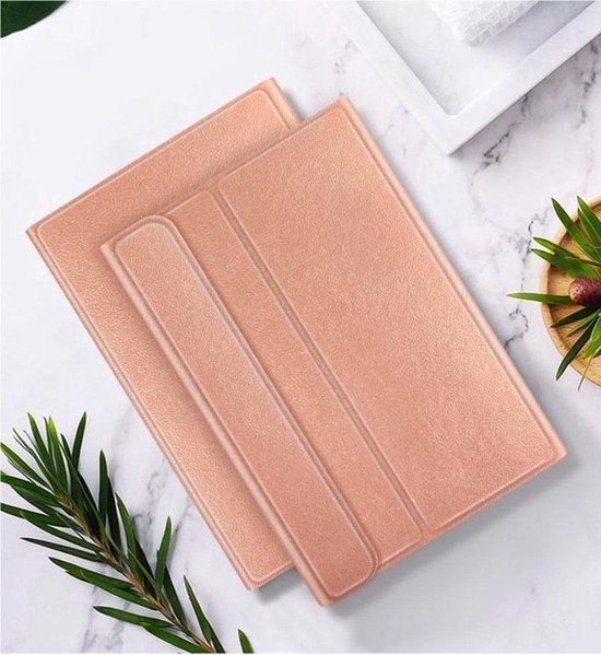 Samsung Galaxy Tab A7 Lite 8.7 – Bluetooth Toetsenbord – Magnetisch Afneembaar – Roségoud-Tablethoesjes-Ilumina Benelux
