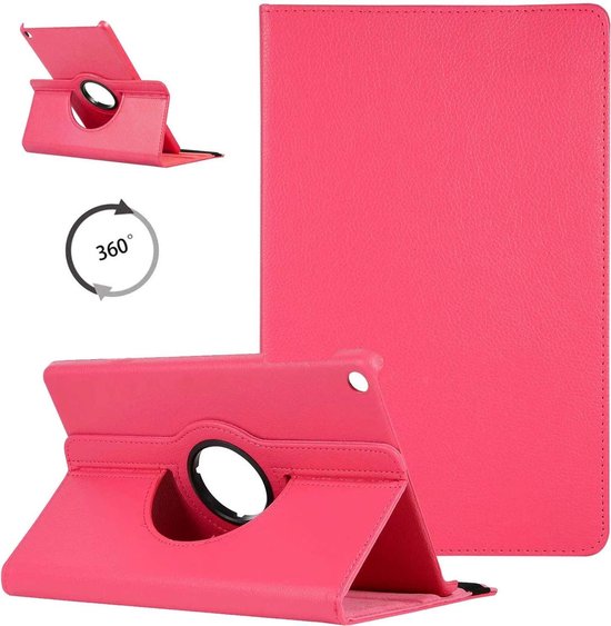 Samsung Galaxy Tab A7 Lite 8.7 (T220/T225) Hoesjes – 360° draaibaar – Multi-stand – Donkerroze-Tablethoesjes-Ilumina Benelux