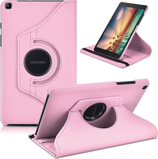 Samsung Galaxy Tab A7 Lite 8.7 T220/T225 Hoesjes – 360° draaibaar – Multi-stand – Lichtroze-Tablethoesjes-Ilumina Benelux