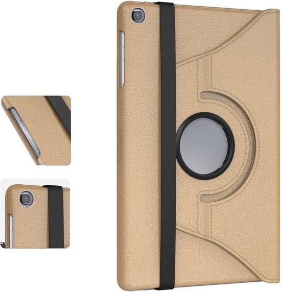 Samsung Galaxy Tab A7 Lite 8.7 inch (2021) Hoesjes – 360° draaibaar – Standfunctie – Goud-Tablethoesjes-Ilumina Benelux