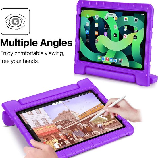 Samsung Galaxy Tab A7 Lite 8.7 inch – Kids Bumper Case Hoesjes – Schokbestendig – Paars-Tablethoesjes-Ilumina Benelux