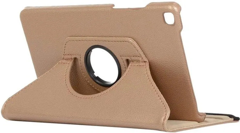 Samsung Galaxy Tab A7 Lite Hoesjes – 360° draaibaar multi-stand case – Inclusief stylus – Goud-Tablethoesjes-Ilumina Benelux
