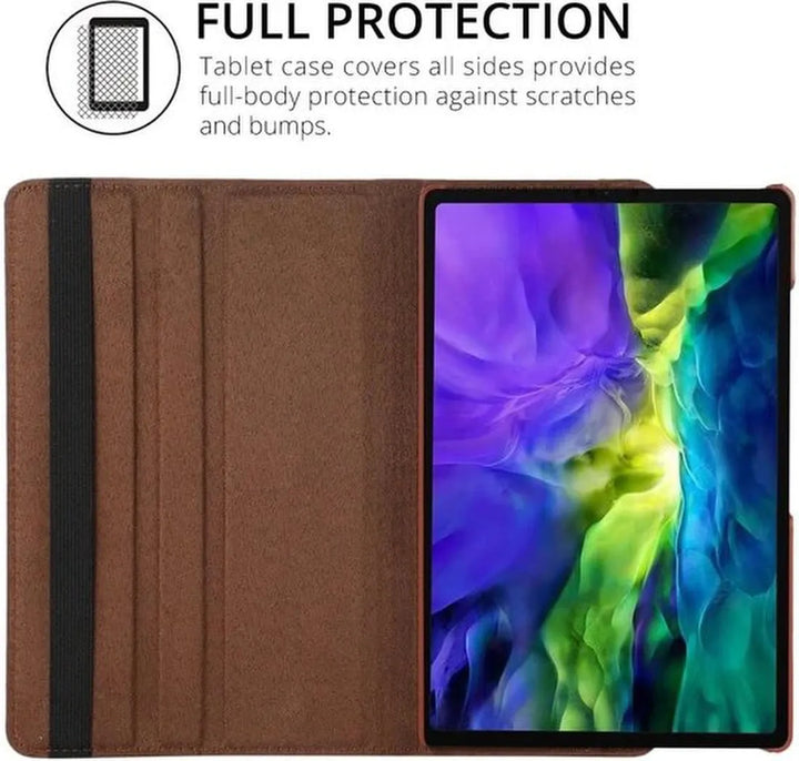 Samsung Galaxy Tab A7 Lite – Multi Stand Case Hoesjes – 360° draaibaar – Bruin-Tablethoesjes-Ilumina Benelux