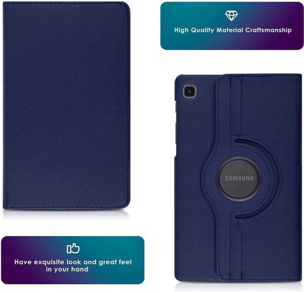 Samsung Galaxy Tab A7 Lite – Multi Stand Case Hoesjes – 360° draaibaar – Donkerblauw-Tablethoesjes-Ilumina Benelux
