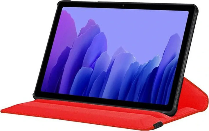 Samsung Galaxy Tab A7 Lite – Multi-Stand Case Hoesjes – 360° draaibaar – Rood-Tablethoesjes-Ilumina Benelux