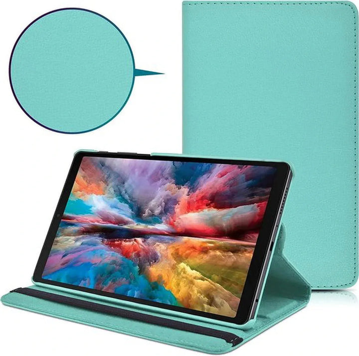 Samsung Galaxy Tab A7 Lite – Multi-stand Hoesjes – 360° draaibaar – Lichtblauw-Tablethoesjes-Ilumina Benelux