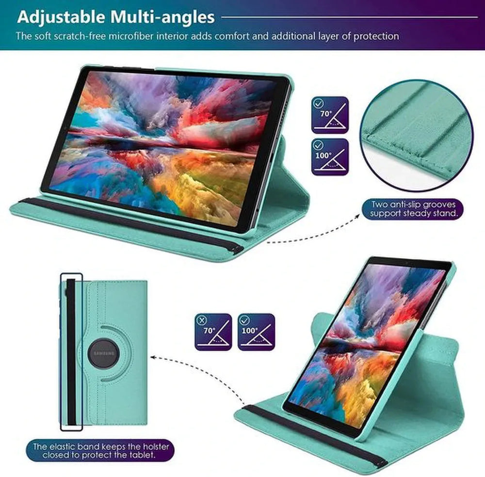 Samsung Galaxy Tab A7 Lite – Multi-stand Hoesjes – 360° draaibaar – Lichtblauw-Tablethoesjes-Ilumina Benelux