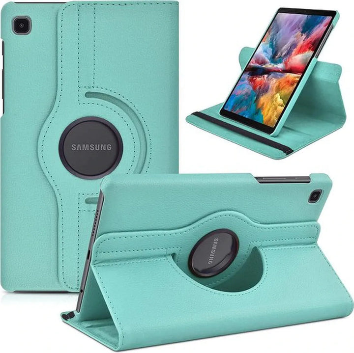 Samsung Galaxy Tab A7 Lite – Multi-stand Hoesjes – 360° draaibaar – Lichtblauw-Tablethoesjes-Ilumina Benelux