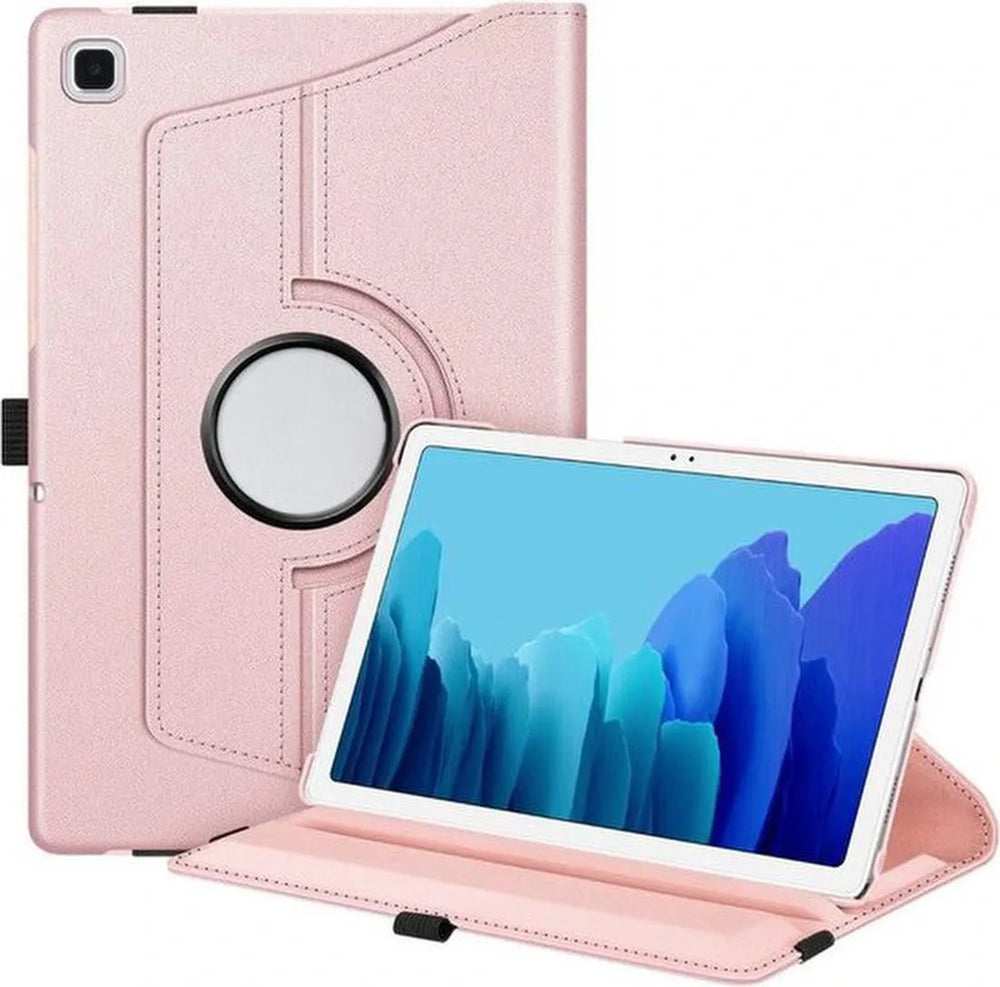 Samsung Galaxy Tab A7 Lite – Multi-stand Hoesjes – 360° draaibaar – Roségoud-Tablethoesjes-Ilumina Benelux