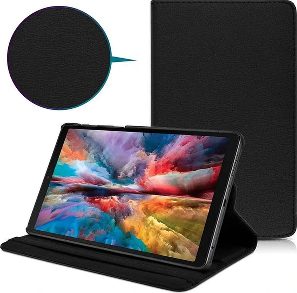 Samsung Galaxy Tab A7 Lite – Multi-stand Hoesjes – 360° draaibaar – Zwart-Tablethoesjes-Ilumina Benelux