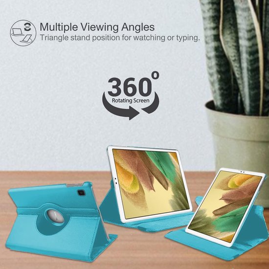 Samsung Galaxy Tab A7 Lite T220/T225 8.7 inch Hoesjes – 360° draaibaar – Multi-stand – Lichtblauw-Tablethoesjes-Ilumina Benelux