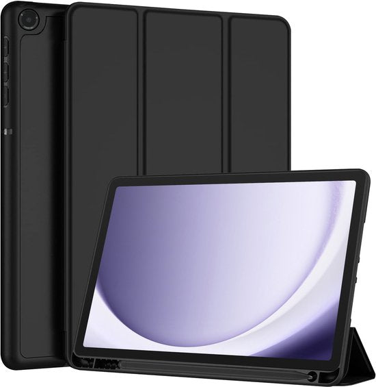 Samsung Galaxy Tab A8 10,5 Inch (2021/2022) – Tri-Fold Stand – Pencil Houder – Auto Wake/Sleep – Zwart-Tablethoesjes-Ilumina Benelux