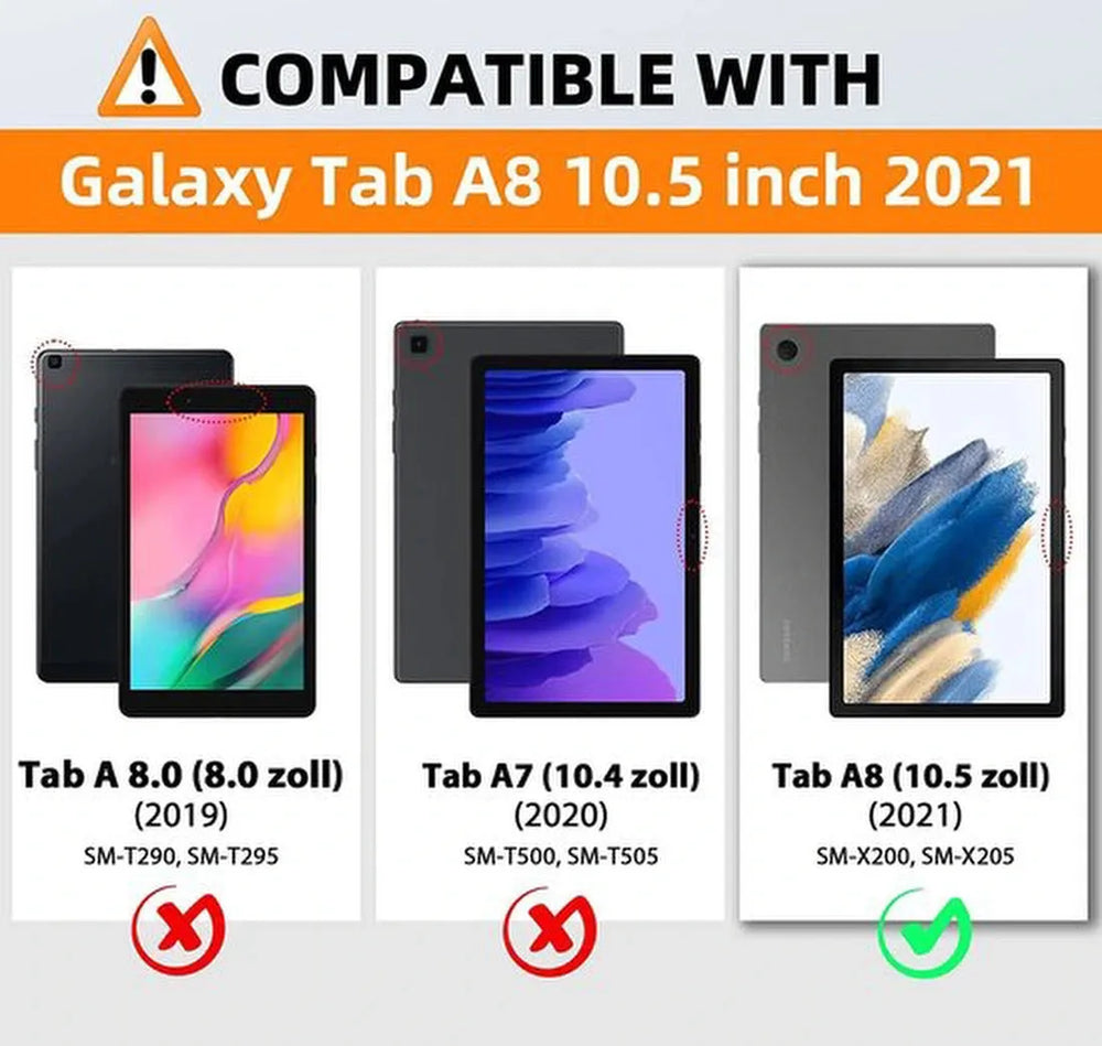 Samsung Galaxy Tab A8 10.5 2021 (SM-X200/X205/X207) – Siliconen Hoesjes – Schokbestendig – Handvat & standaard – Roze-Tablethoesjes-Ilumina Benelux