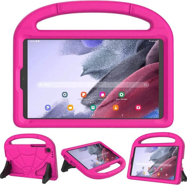 Samsung Galaxy Tab A8 10.5 2021 (SM-X200/X205/X207) – Siliconen Hoesjes – Schokbestendig – Handvat & standaard – Roze-Tablethoesjes-Ilumina Benelux