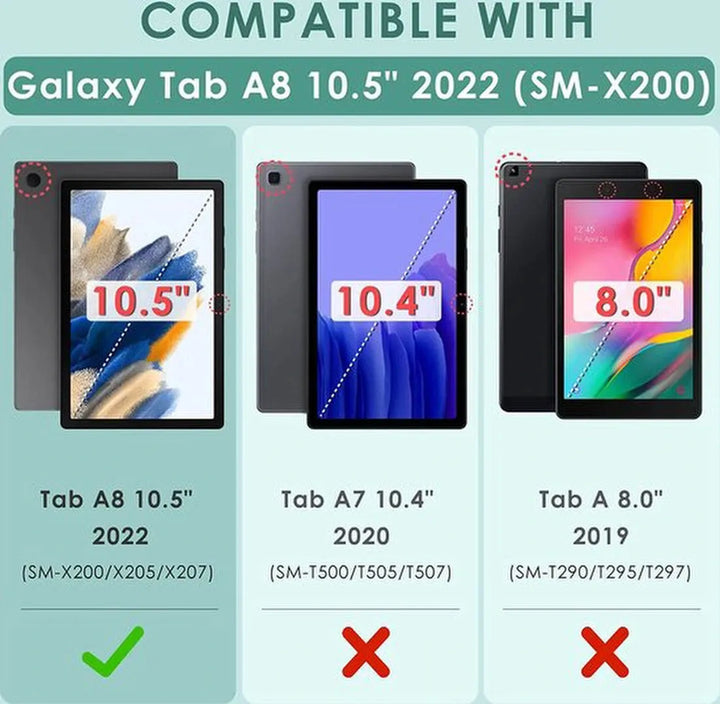 Samsung Galaxy Tab A8 10.5 (2021/2022) Hoesjes – 360° draaibaar – Multi-stand – Goud-Tablethoesjes-Ilumina Benelux