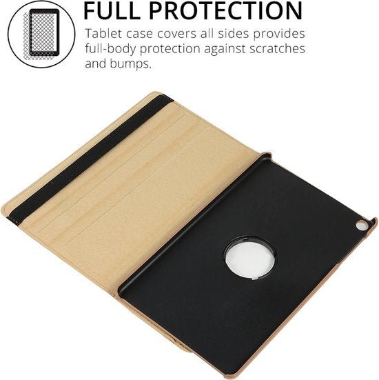Samsung Galaxy Tab A8 10.5 (2021/2022) Hoesjes – 360° draaibaar – Multi-stand – Goud-Tablethoesjes-Ilumina Benelux