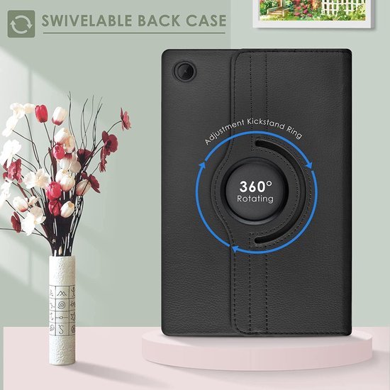 Samsung Galaxy Tab A8 10.5 (2021/2022) Hoesjes – 360° draaibaar – Multi-stand – Grijs-Tablethoesjes-Ilumina Benelux