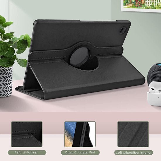 Samsung Galaxy Tab A8 10.5 (2021/2022) Hoesjes – 360° draaibaar – Multi-stand – Grijs-Tablethoesjes-Ilumina Benelux