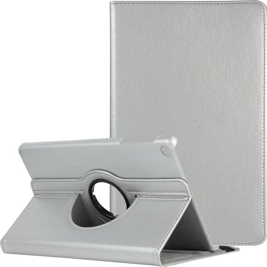 Samsung Galaxy Tab A8 10.5 (2021/2022) Hoesjes – 360° draaibaar – Multi-stand – Grijs-Tablethoesjes-Ilumina Benelux