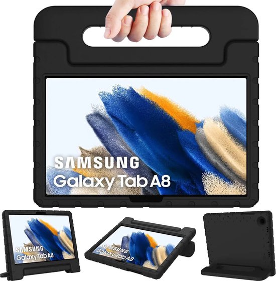 Samsung Galaxy Tab A8 10.5 2022 (SM-X200/X205/X207) – Kinder Hoesjes – Schokbestendig – Zwart-Tablethoesjes-Ilumina Benelux