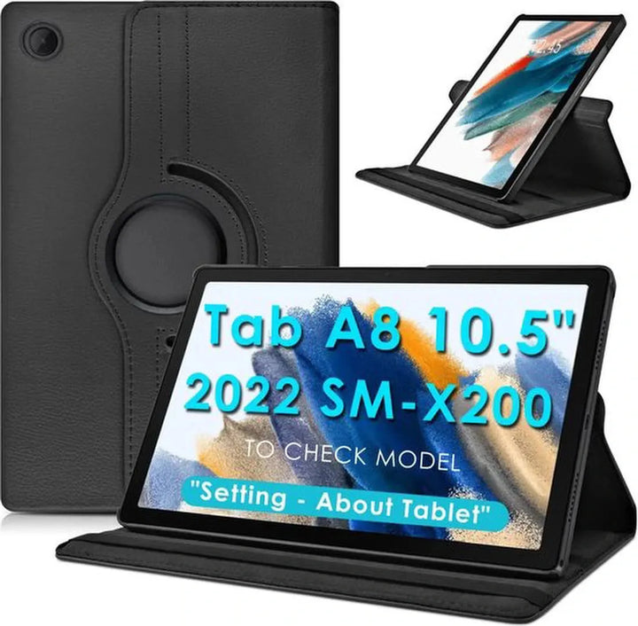 Samsung Galaxy Tab A8 10.5 inch (2021/2022) Hoesjes – 360° draaibaar – Multi-stand – Zwart-Tablethoesjes-Ilumina Benelux